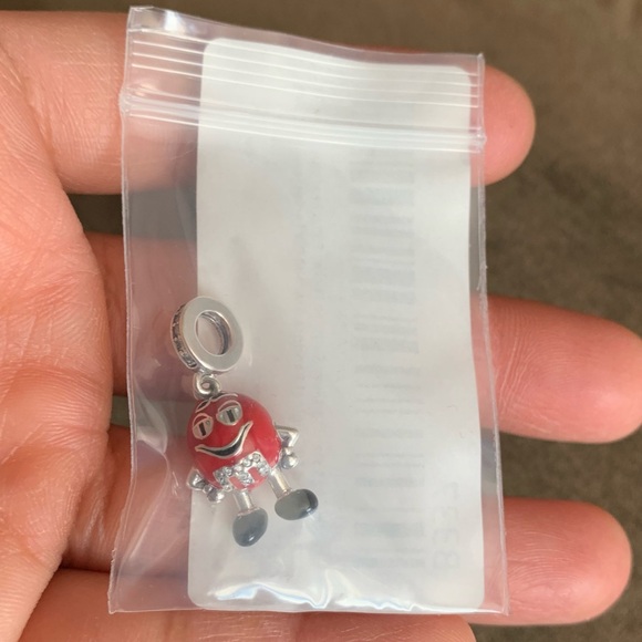 NWOT M & M M&M Enamel Red Chocolate Dangle Charm Sterling Silver 925 - Picture 2 of 10